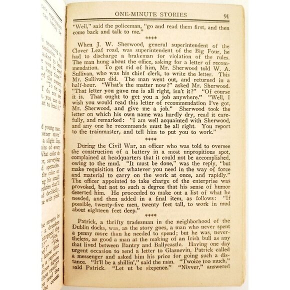 1927 1001 One Minute Stories 1st Edition H.S Chapman HC Book Antique F21 - Picture 7 of 8